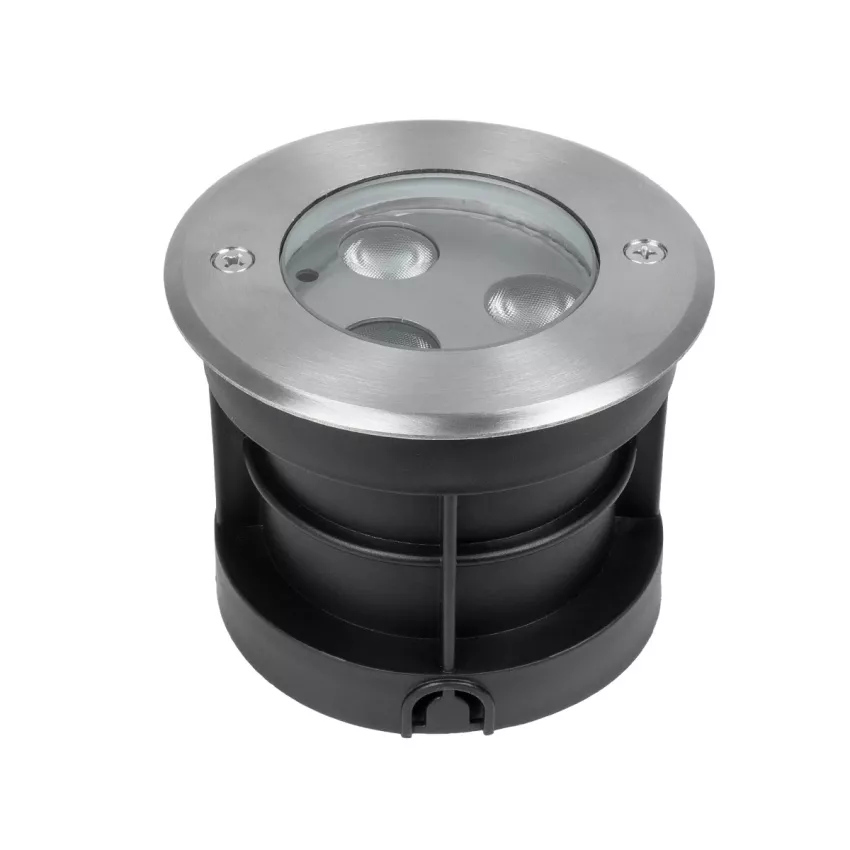 GLOBOSTAR® UNDERWATERHUNI  Υποβρύχιο Χωνευτό Σποτ για Σιντριβάνια/Πισίνες LED 3W 300lm 30° DC 24V Αδιάβροχο IP68 Ψυχρό Λευκό 6000K Dimmable - Bridgelux SMD Chip - Ανοξείδωτο Ατσάλι SS304 - Μ10 x Π10 x Υ7.5cm / Q9.5cm