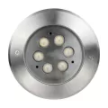 GLOBOSTAR® UNDERWATERYUNI  Υποβρύχιο Χωνευτό Σποτ για Σιντριβάνια/Πισίνες LED 6W 540lm 30° DC 24V Αδιάβροχο IP68 Θερμό Λευκό 2700K Dimmable - Bridgelux SMD Chip - Ανοξείδωτο Ατσάλι SS304 - Μ15 x Π15 x Υ10cm / Q14cm
