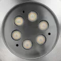 GLOBOSTAR® UNDERWATERYUNI  Υποβρύχιο Χωνευτό Σποτ για Σιντριβάνια/Πισίνες LED 6W 540lm 30° DC 24V Αδιάβροχο IP68 Θερμό Λευκό 2700K Dimmable - Bridgelux SMD Chip - Ανοξείδωτο Ατσάλι SS304 - Μ15 x Π15 x Υ10cm / Q14cm