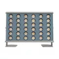 GLOBOSTAR® FLOODHENO  Προβολέας Σποτ Wall Washer LED 24W 2040lm 30° AC 220-240V Αδιάβροχο IP67 Ultra Θερμό Λευκό 2200K - Bridgelux SMD Chip - Γκρι - Μ24 x Π11 x 16.5cm
