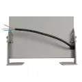 GLOBOSTAR® FLOODHENO  Προβολέας Σποτ Wall Washer LED 24W 2040lm 30° AC 220-240V Αδιάβροχο IP67 Ultra Θερμό Λευκό 2200K - Bridgelux SMD Chip - Γκρι - Μ24 x Π11 x 16.5cm