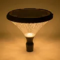 GLOBOSTAR® SQUARE  Φωτιστικό Κεφαλής Post Top Πλατείας/Πάρκου/Κήπου LED 40W 1600lm 120° DC 5V με Ενσωματωμένο Φωτοβολταϊκό Panel 5V 25W & Επαναφορτιζόμενη Μπαταρία Li-ion 3.2V 30000mAh με Αισθητήρα Κίνησης-Ημέρας-Νύχτας Αδιάβροχο IP65 Θερμό Λευκό 2700