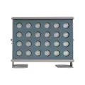 GLOBOSTAR® FLOODHENO  Προβολέας Σποτ Wall Washer LED 36W 2880lm 30° DC 24V Αδιάβροχο IP65 Πολύχρωμο RGB Dimmable DMX512 - Bridgelux SMD Chip - Γκρι - Μ22 x Π11 x Υ16.5cm