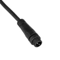 GLOBOSTAR® CONNECTOR  2 Pin Σύνδεσμος Τροφοδοσίας για Wall Washers & Προβολείς με Είσοδο 2 x 0.25mm2 & Έξοδο 1 x Θηλυκό Βύσμα Αδιάβροχο IP65 - Μαύρο - Μ20 x Π1.5 x Υ1.5cm