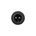 GLOBOSTAR® CONNECTOR  2 Pin Σύνδεσμος Τροφοδοσίας για Wall Washers & Προβολείς με Είσοδο 2 x 0.25mm2 & Έξοδο 1 x Θηλυκό Βύσμα Αδιάβροχο IP65 - Μαύρο - Μ20 x Π1.5 x Υ1.5cm