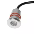 GLOBOSTAR® UNDERWATERDANI  Υποβρύχιο Χωνευτό Σποτ για Σιντριβάνια/Πισίνες LED 1W 80lm 5° DC 24V Αδιάβροχο IP68 Μπλε Dimmable - Bridgelux SMD Chip - Ανοξείδωτο Ατσάλι SS304 - Μ3 x Π3 x Υ5cm / Q2.5cm