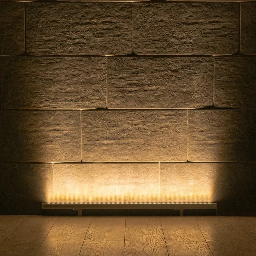 GLOBOSTAR® WASHERPANDA  Μπάρα Φωτισμού Wall Washer LED 36W 3960lm 15° DC 24V Αδιάβροχο IP67 Θερμό Λευκό 2700K Dimmable - Bridgelux SMD Chip - Γκρι Ανθρακί - Μ100 x Π4 x Υ3cm