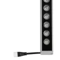 GLOBOSTAR® WASHERPANDA  Μπάρα Φωτισμού Wall Washer LED 36W 4140lm 15° DC 24V Αδιάβροχο IP67 Φυσικό Λευκό 4500K Dimmable - Bridgelux SMD Chip - Γκρι Ανθρακί - Μ100 x Π4 x Υ3cm