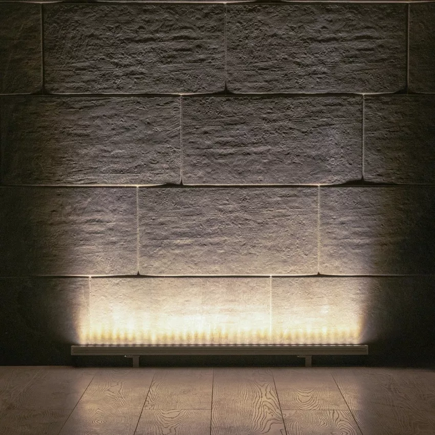 GLOBOSTAR® WASHERPANDA  Μπάρα Φωτισμού Wall Washer LED 36W 4140lm 15° DC 24V Αδιάβροχο IP67 Φυσικό Λευκό 4500K Dimmable - Bridgelux SMD Chip - Γκρι Ανθρακί - Μ100 x Π4 x Υ3cm
