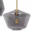GLOBOSTAR® AMARIS  Μοντέρνο Κρεμαστό Φωτιστικό Οροφής με Ντουί 3 x E27 AC 220-240V IP20 - Χρυσό & Ασημί - Μ50 x Π50 x Y30cm