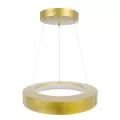 GLOBOSTAR® SALEM  Μοντέρνο Κρεμαστό Φωτιστικό Οροφής LED 75W 8625lm 120° AC 220-240V IP20 Ρυθμιζόμενο Λευκό CCT με Χειριστήριο από 2700K έως 6000K Dimmable - Lumileds SMD Chip - Χρυσό - Μ45 x Π45 x Υ7cm