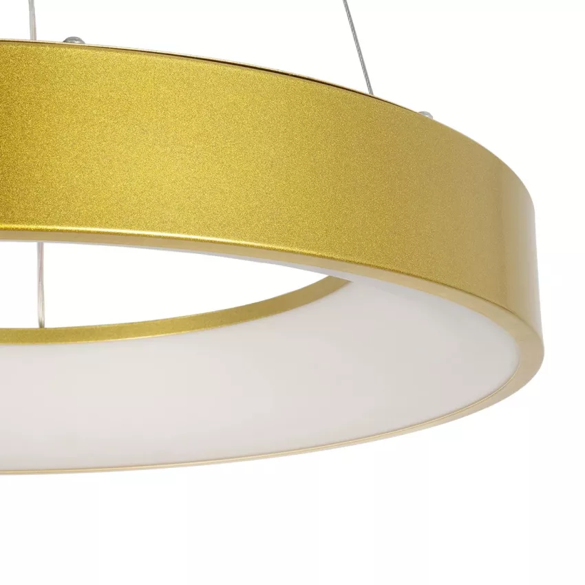 GLOBOSTAR® SALEM  Μοντέρνο Κρεμαστό Φωτιστικό Οροφής LED 75W 8625lm 120° AC 220-240V IP20 Ρυθμιζόμενο Λευκό CCT με Χειριστήριο από 2700K έως 6000K Dimmable - Lumileds SMD Chip - Χρυσό - Μ45 x Π45 x Υ7cm