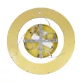 GLOBOSTAR® SALEM  Μοντέρνο Κρεμαστό Φωτιστικό Οροφής LED 75W 8625lm 120° AC 220-240V IP20 Ρυθμιζόμενο Λευκό CCT με Χειριστήριο από 2700K έως 6000K Dimmable - Lumileds SMD Chip - Χρυσό - Μ45 x Π45 x Υ7cm