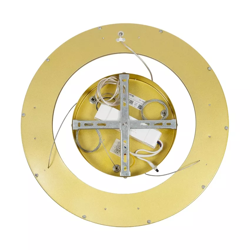 GLOBOSTAR® SALEM  Μοντέρνο Κρεμαστό Φωτιστικό Οροφής LED 75W 8625lm 120° AC 220-240V IP20 Ρυθμιζόμενο Λευκό CCT με Χειριστήριο από 2700K έως 6000K Dimmable - Lumileds SMD Chip - Χρυσό - Μ45 x Π45 x Υ7cm