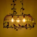 NEST  Vintage Κρεμαστό Φωτιστικό Φιγούρα Τρίφωτο 3 x E27 IP20 Χάλκινο Μέταλλο με Πράσινο Πλαστικό - Μ85.5 x Π37.5 x Y38cm