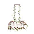 NEST  Vintage Κρεμαστό Φωτιστικό Φιγούρα Τρίφωτο 3 x E27 IP20 Χάλκινο Μέταλλο με Πράσινο Πλαστικό - Μ85.5 x Π37.5 x Y38cm