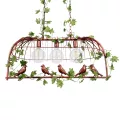 NEST  Vintage Κρεμαστό Φωτιστικό Φιγούρα Τρίφωτο 3 x E27 IP20 Χάλκινο Μέταλλο με Πράσινο Πλαστικό - Μ85.5 x Π37.5 x Y38cm