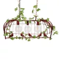 NEST  Vintage Κρεμαστό Φωτιστικό Φιγούρα Τρίφωτο 3 x E27 IP20 Χάλκινο Μέταλλο με Πράσινο Πλαστικό - Μ85.5 x Π37.5 x Y38cm