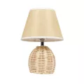 GLOBOSTAR® HASUMI  Boho Επιτραπέζιο Φωτιστικό Πορτατίφ με Ντουί 1 x E27 AC 220-240V IP20 - Μπεζ & Λευκό - Μ19 x Π19 x Υ30cm