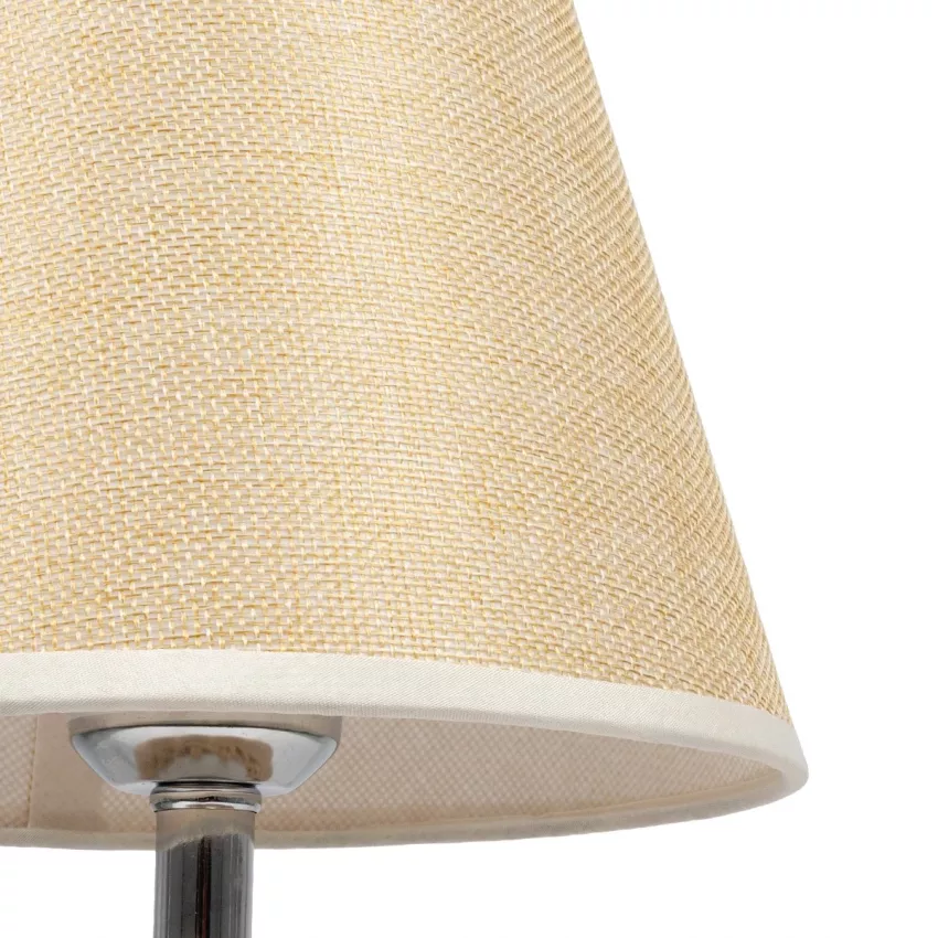 GLOBOSTAR® HASUMI  Boho Επιτραπέζιο Φωτιστικό Πορτατίφ με Ντουί 1 x E27 AC 220-240V IP20 - Μπεζ & Λευκό - Μ19 x Π19 x Υ30cm