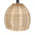 GLOBOSTAR® HASUMI  Boho Επιτραπέζιο Φωτιστικό Πορτατίφ με Ντουί 1 x E27 AC 220-240V IP20 - Μπεζ & Λευκό - Μ19 x Π19 x Υ30cm