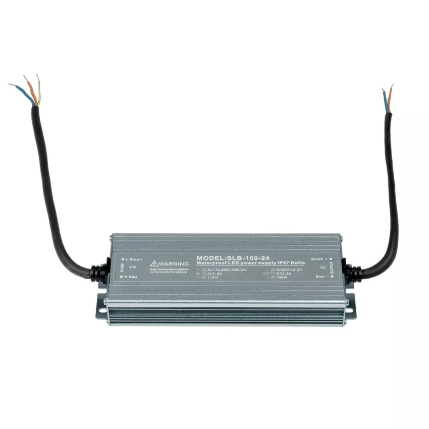 Μεταλλικό Τροφοδοτικό SELV για Προϊόντα LED 100W 4.3A - AC 220-240V σε DC 24V - Αδιάβροχο IP67 Μ23.5 x Π6 x Υ4cm