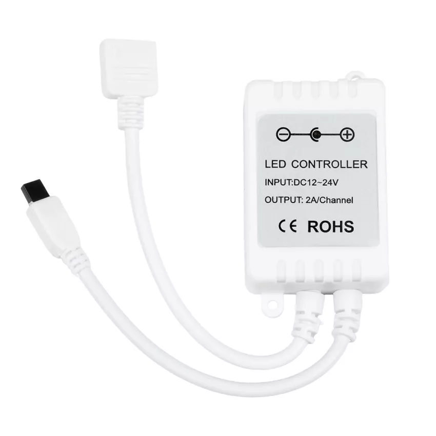 Ασύρματος LED RGB Controller με Χειριστήριο IR DC 12-24V Max 144W
