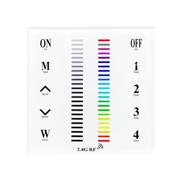 Ασύρματο LED RGB Χειριστήριο Αφής και Τοίχου 2.4G RF Έως και 4 Διαφορετικά Groups DC