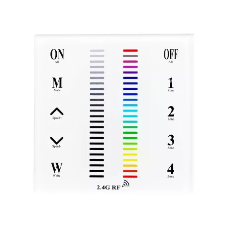 Ασύρματο LED RGB Χειριστήριο Αφής και Τοίχου 2.4G RF Έως και 4 Διαφορετικά Groups DC
