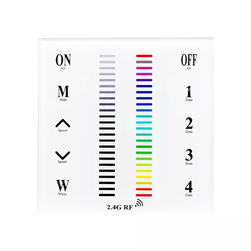 Ασύρματο LED RGB Χειριστήριο Αφής και Τοίχου 2.4G RF Έως και 4 Διαφορετικά Groups DC