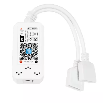 Ασύρματος Smart Home Wi-Fi LED RGBW + WW Controller με Χειριστήριο RF DC 9-28V Max 100W