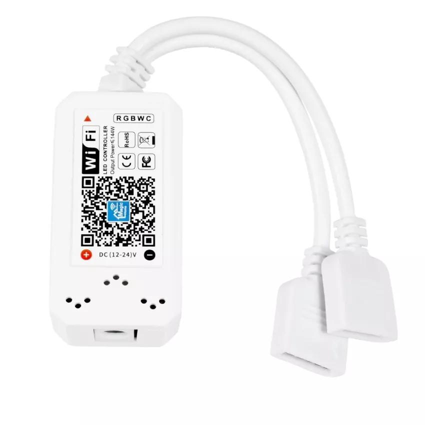 Ασύρματος Smart Home Wi-Fi LED RGBW + WW Controller με Χειριστήριο RF DC 9-28V Max 100W