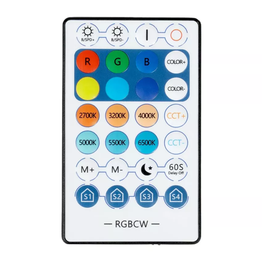 Ασύρματος Smart Home Wi-Fi LED RGBW + WW Controller με Χειριστήριο RF DC 9-28V Max 100W
