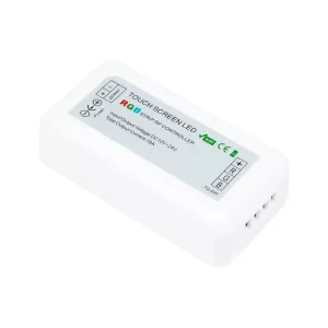 Ασύρματος LED RGB Controller με Μαύρο Στρογγυλό Χειριστήριο Αφής 2.4G RF 12v (192w) - 24v (384w) DC