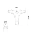 Globostar® SQUARE  Φωτιστικό Κεφαλής Post Top Πλατείας/Πάρκου/Κήπου LED 25W 1000lm με Ανιχνευτή Κίνησης και Αισθητήρα Νυχτός IP65 Ψυχρό Λευκό 6000K