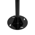 GLOBOSTAR® HELIOS-280  Μεταλλικός Γαλβανισμένος Στύλος Φωτισμού για Φωτοβολταϊκό Προβολέα Εξωτερικού Χώρου - RAL 9005 Μαύρο Ματ - Μ35 × Π25 × Υ280cm