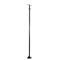 GLOBOSTAR® HELIOS-280  Μεταλλικός Γαλβανισμένος Στύλος Φωτισμού για Φωτοβολταϊκό Προβολέα Εξωτερικού Χώρου - RAL 9005 Μαύρο Ματ - Μ35 × Π25 × Υ280cm