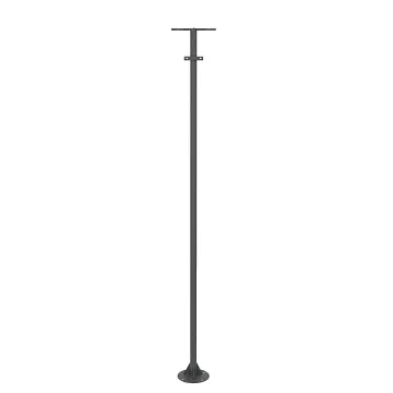GLOBOSTAR® HELIOS-280  Μεταλλικός Γαλβανισμένος Στύλος Φωτισμού για Φωτοβολταϊκό Προβολέα Εξωτερικού Χώρου - RAL 7016 Γκρι Ανθρακί - Μ35 × Π25 × Υ280cm