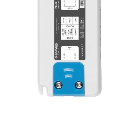 GLOBOSTAR® PLUX  Τροφοδοτικό/Μετασχηματιστής Class II SELV 12W 0.5A AC 220-240V σε DC 24V IP20 - Λευκό Ματ - Μ9.9 x Π4.6 x Υ1.1cm