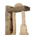 GLOBOSTAR® KENSI  Boho Φωτιστικό Τοίχου - Απλίκα με Ντουί 1 x E27 AC 220-240V IP20 - Καφέ & Μπεζ - Μ7 x Π19 x Υ28cm