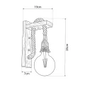 GLOBOSTAR® KENSI  Boho Φωτιστικό Τοίχου - Απλίκα με Ντουί 1 x E27 AC 220-240V IP20 - Καφέ & Μπεζ - Μ7 x Π19 x Υ28cm