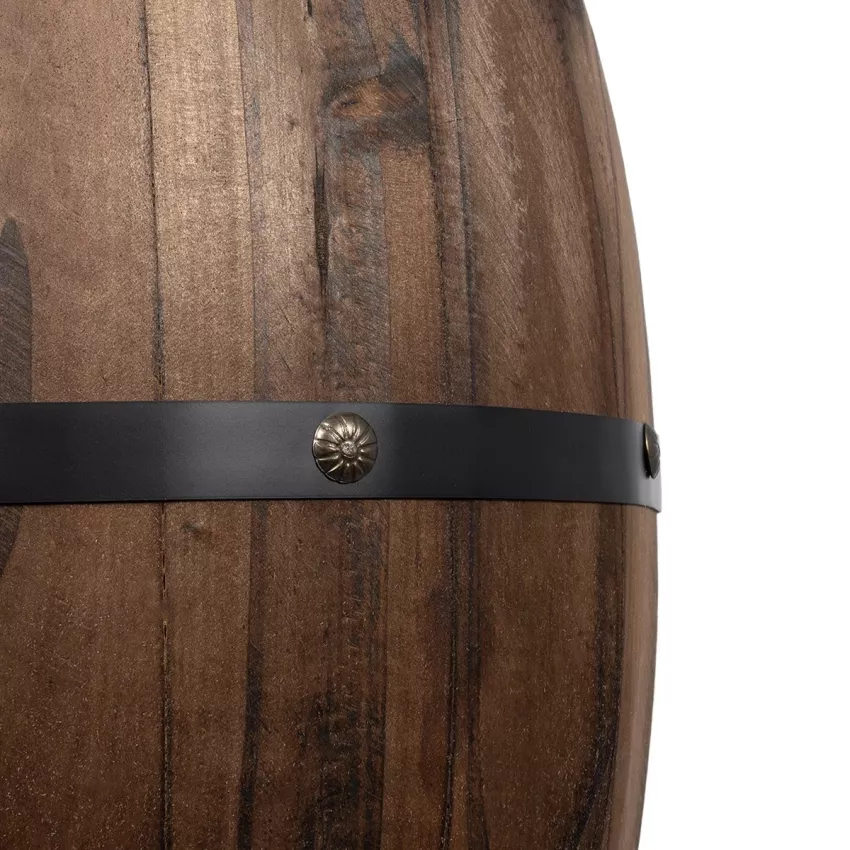 GLOBOSTAR® BARREL  Vintage Κρεμαστό Φωτιστικό Οροφής με Ντουί 1 x E27 AC 220-240V IP20 - Kαφέ - Μ24 x Π24 x Υ29cm