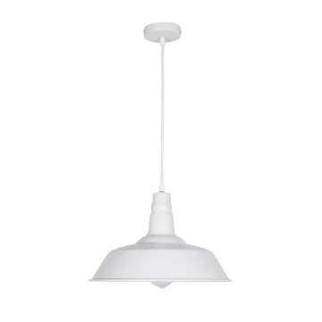 GLOBOSTAR® RAY  Vintage Κρεμαστό Φωτιστικό Οροφής με Ντουί 1 x E27 AC 220-240V IP20 - Λευκό - Μ36 x Π36 x Υ25cm