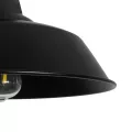 GLOBOSTAR® RAY  Vintage Κρεμαστό Φωτιστικό Οροφής με Ντουί 1 x E27 AC 220-240V IP20 - Μαύρο - Μ36 x Π36 x Υ25cm