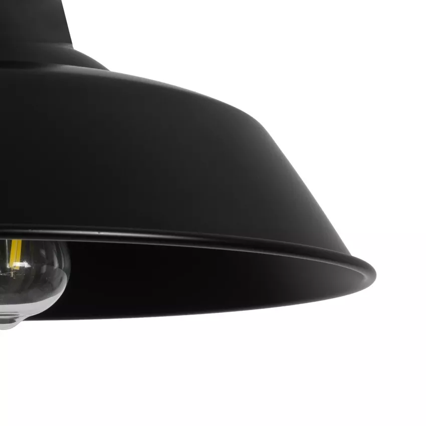 GLOBOSTAR® RAY  Vintage Κρεμαστό Φωτιστικό Οροφής με Ντουί 1 x E27 AC 220-240V IP20 - Μαύρο - Μ36 x Π36 x Υ25cm