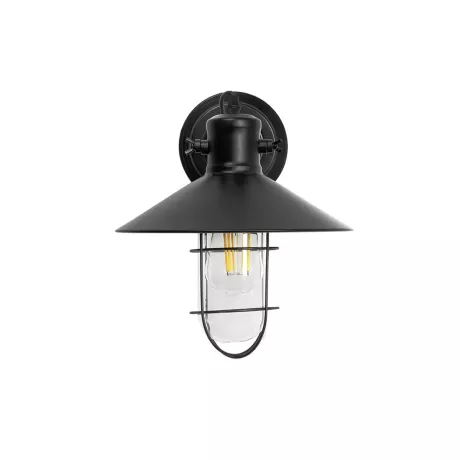 CELL  Vintage Επιτοίχιο Φωτιστικό Απλίκα Μονόφωτο 1 x E27 IP20 Μαύρο Μέταλλο - Μ33 x Π27 x Υ33cm