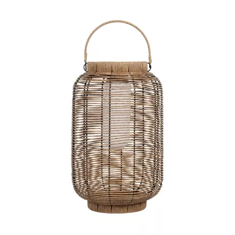 GRAMBIAN  Boho Αυτόνομο Ηλιακό Κρεμαστό/Επιτραπέζιο Φωτιστικό Πορτατίφ LED 5W 200lm 180° με Ενσωματωμένη Μπαταρία IP65 Θερμό Λευκό 3000K Μπεζ Ξύλο - Μ30 x Π30 x Υ48cm