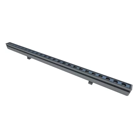 GLOBOSTAR® WASHERMARGO  Μπάρα Φωτισμού Wall Washer LED 24W 2760lm 30° DC 24V Αδιάβροχο IP65 Φυσικό Λευκό 4500K Dimmable - Bridgelux SMD Chip - Γκρι Ανθρακί Ματ - Μ100 x Π4 x Υ5cm