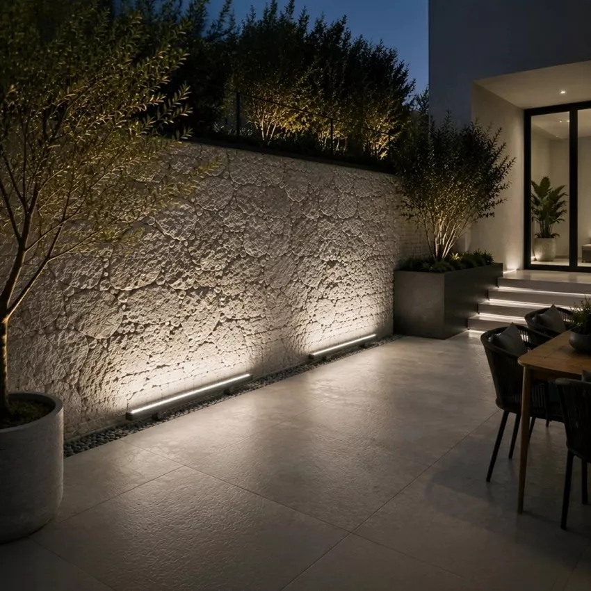 GLOBOSTAR® WASHERMARGO  Μπάρα Φωτισμού Wall Washer LED 24W 2760lm 30° DC 24V Αδιάβροχο IP65 Φυσικό Λευκό 4500K Dimmable - Bridgelux SMD Chip - Γκρι Ανθρακί Ματ - Μ100 x Π4 x Υ5cm