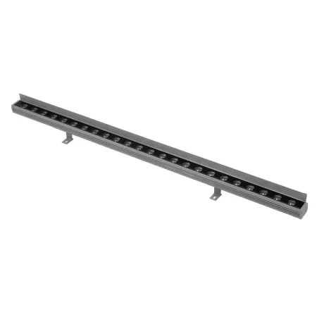 GLOBOSTAR® WASHERFAIA  Μπάρα Φωτισμού Wall Washer με Αντιθαμβωτική Γρίλια LED 24W 2760lm 15° DC 24V Αδιάβροχο IP65 Φυσικό Λευκό 4500K Dimmable - Bridgelux SMD Chip - Ασημί - Μ100 x Π4 x Υ5.5cm
